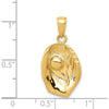 14K Yellow Gold Baseball Glove and Ball Pendant with Polished Finish - 26mm Length by Oro Pregiato