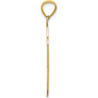 14K Yellow Gold Basketball Hoop Diamond Cut Pendant - 32mm Length by Oro Pregiato