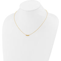 14K Yellow Gold Beaded Necklace with 4mm Hollow Beads - 18-inch Length by Oro Pregiato