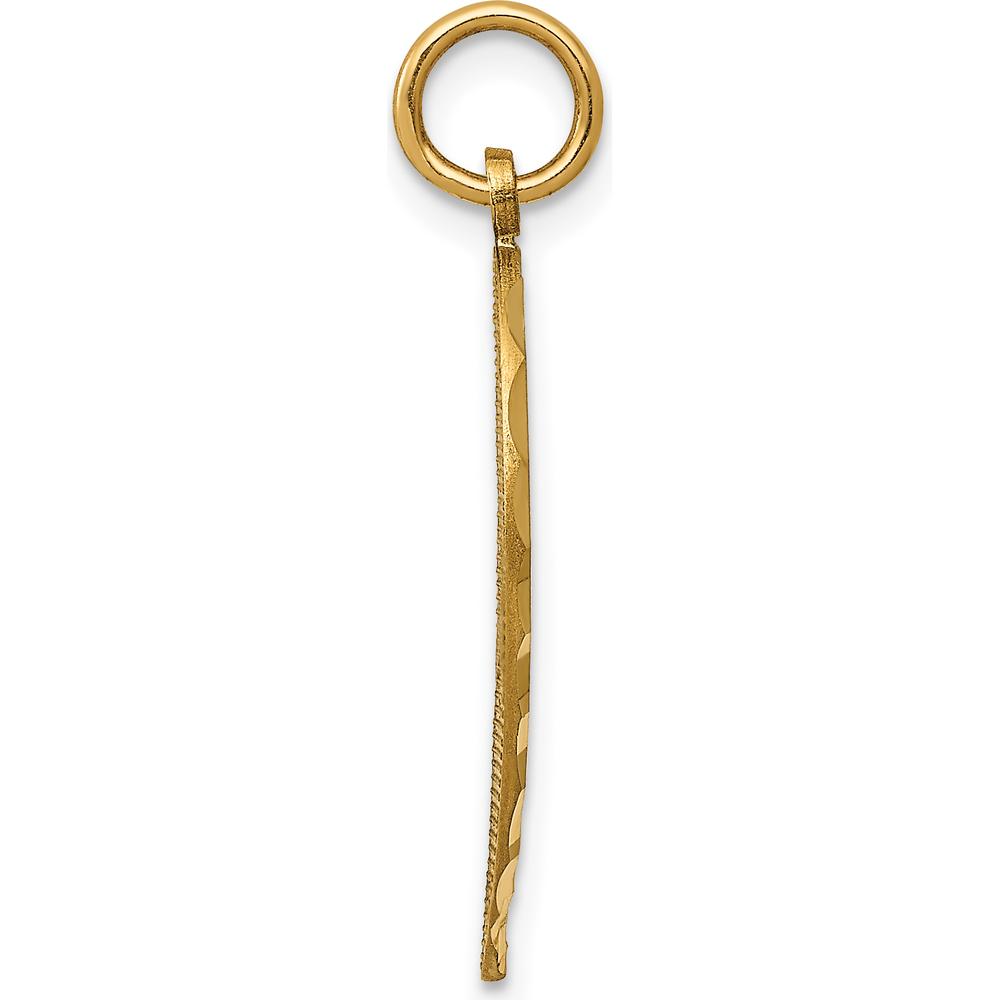14K Yellow Gold Best Friend Diamond-Cut Charm Set - Polished & Brushed Finish by Oro Pregiato