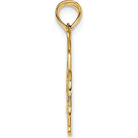 14K Yellow Gold Best Friends 2-Piece Break-Apart Puzzle Piece Charm Set - Friendship Pendant by Oro Pregiato