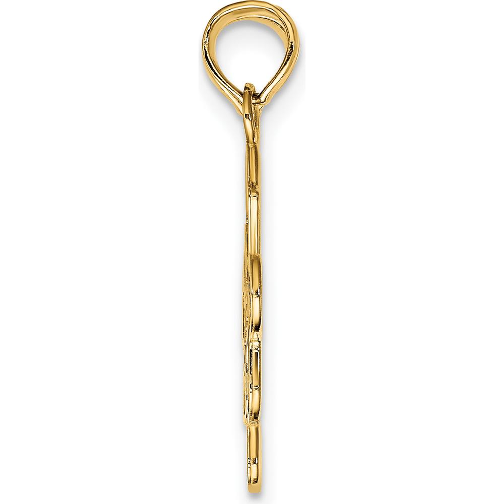 14K Yellow Gold Best Friends 2-Piece Break-Apart Puzzle Piece Charm Set - Friendship Pendant by Oro Pregiato