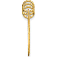 14K Yellow Gold Best Friends Break-Apart Charm Pendant - Polished Textured Finish by Oro Pregiato