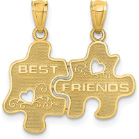 14K Yellow Gold Best Friends Puzzle Charm Set - Sentimental Friendship Jewelry by Oro Pregiato