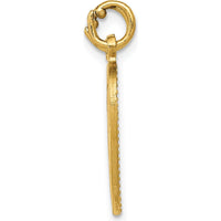 14K Yellow Gold Best Sister 2-Piece Break-Apart Heart Charm Pendant by Oro Pregiato