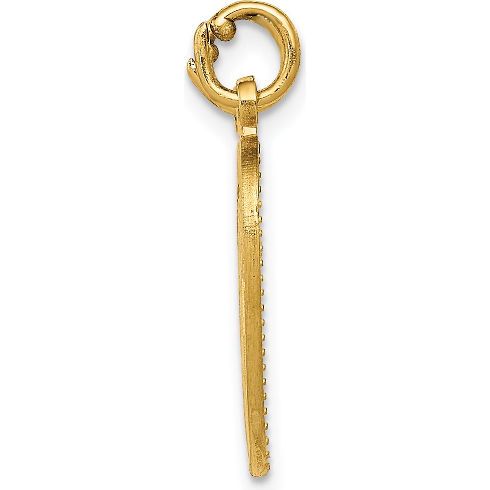 14K Yellow Gold Best Sister 2-Piece Break-Apart Heart Charm Pendant by Oro Pregiato