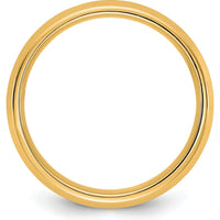14K Yellow Gold Bevel Edge Comfort Fit Band - 5.5mm Width by Luciano & Cie