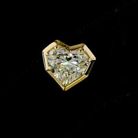 14K Yellow Gold Bezel-Prong Heart Cut Lab Diamond Stud Earrings - 3.08 Carat Total Weight with E-F VS1 Diamonds - Covaloro Fine Jewelry