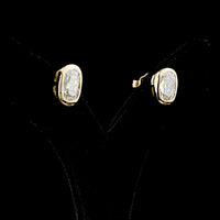 14K Yellow Gold Bezel Set Cushion Brilliant Cut Lab Diamond Stud Earrings - 5.06 Carats Total Diamond Weight - Covaloro Fine Jewelry