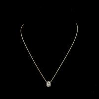 14K Yellow Gold Bezel-Set Oval Cut Lab Diamond Solitaire Pendant - 1.03 Carat D VVS2 IGI Certified - Covaloro Fine Jewelry