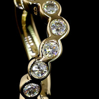 14K Yellow Gold Bezel-Set Round Lab Diamond Huggie Earrings - 0.40 Carats Total Diamond Weight - Covaloro Fine Jewelry
