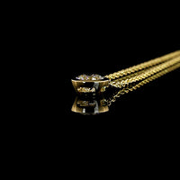 14K Yellow Gold Bezel Set Round Lab Diamond Solitaire Pendant Necklace - 1.50 Carat Total Weight E-F VVS2 GIA Certified - Covaloro Fine Jewelry