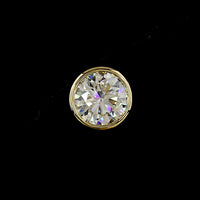 14K Yellow Gold Bezel Set Round Lab Diamond Stud Earrings - 6.11 Carat Total Weight (E-F Color, VS1 Clarity) - Covaloro Fine Jewelry