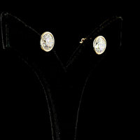 14K Yellow Gold Bezel Set Round Lab Diamond Stud Earrings - 6.11 Carat Total Weight (E-F Color, VS1 Clarity) - Covaloro Fine Jewelry