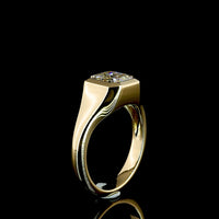 14K Yellow Gold Bezel Set Square Emerald Cut Lab Diamond Solitaire Ring - 2.03 Carat E VS1 GIA Certified - Covaloro Fine Jewelry