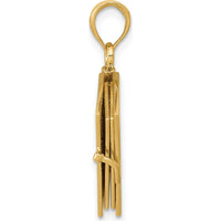 14K Yellow Gold Bible Pendant with Lord's Prayer and Moveable Pages by Oro Pregiato