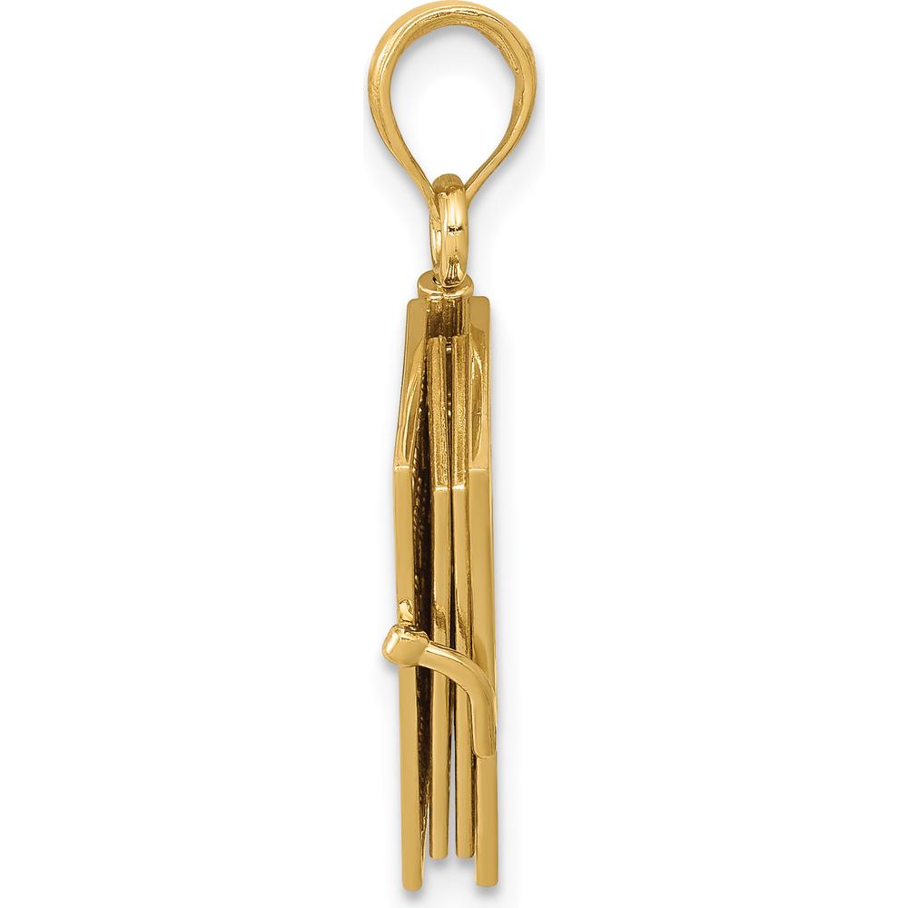 14K Yellow Gold Bible Pendant with Lord's Prayer and Moveable Pages by Oro Pregiato