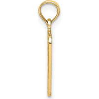 14K Yellow Gold Birth Certificate Charm with Textured Back Design by Oro Pregiato