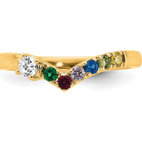 14K Yellow Gold Birthstone and Diamond Mother's Ring with Semi-Mount Design - 1.00 Carat Total Diamond Weight by Oro Pregiato
