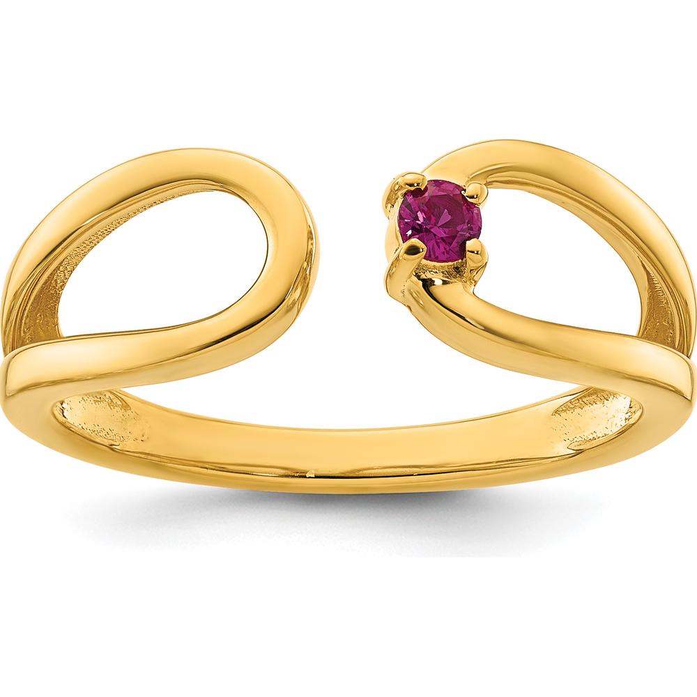 14K Yellow Gold Birthstone Mother's Wrap Ring - Personalized Birthstone Jewelry for Moms by Oro Pregiato