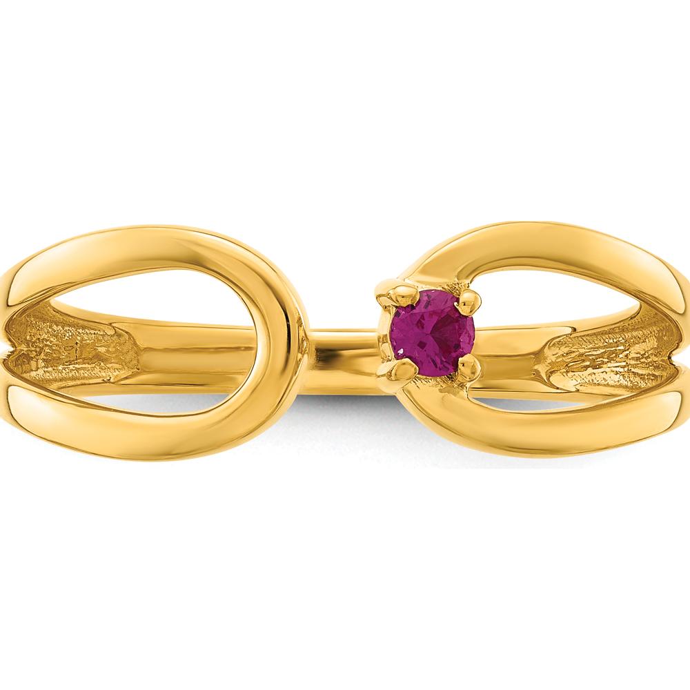 14K Yellow Gold Birthstone Mother's Wrap Ring - Personalized Birthstone Jewelry for Moms by Oro Pregiato