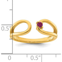 14K Yellow Gold Birthstone Mother's Wrap Ring - Personalized Birthstone Jewelry for Moms by Oro Pregiato