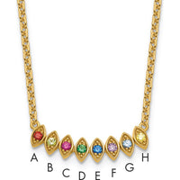 14K Yellow Gold Birthstone Necklace Mounting for Custom Pendant - 18" Cable Chain by Oro Pregiato