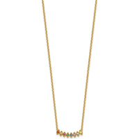 14K Yellow Gold Birthstone Necklace Mounting for Custom Pendant - 18" Cable Chain by Oro Pregiato
