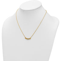 14K Yellow Gold Birthstone Necklace Mounting for Custom Pendant - 18" Cable Chain by Oro Pregiato