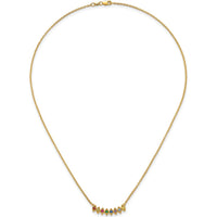 14K Yellow Gold Birthstone Necklace Mounting for Custom Pendant - 18" Cable Chain by Oro Pregiato