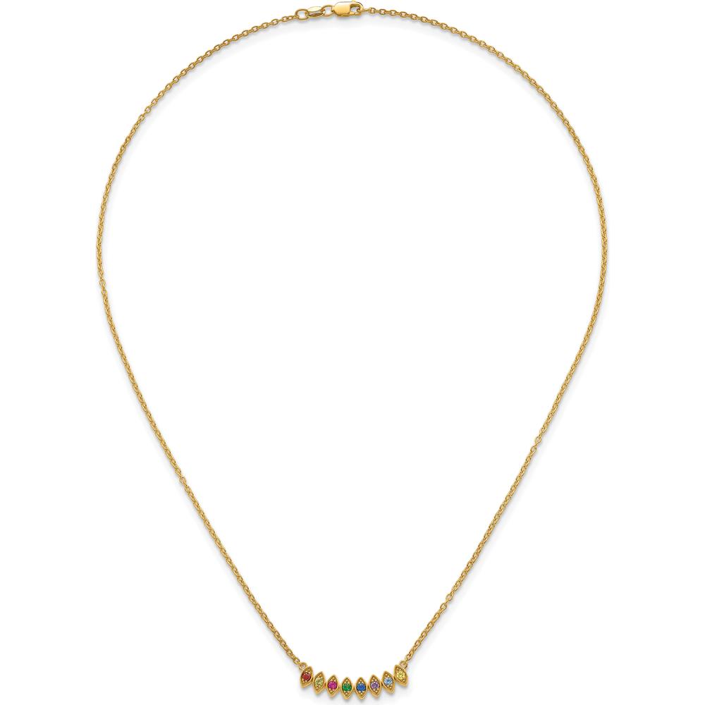 14K Yellow Gold Birthstone Necklace Mounting for Custom Pendant - 18" Cable Chain by Oro Pregiato