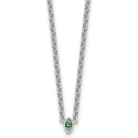 14K Yellow Gold Birthstone Necklace with Cable Chain - 18" Length by Oro Pregiato