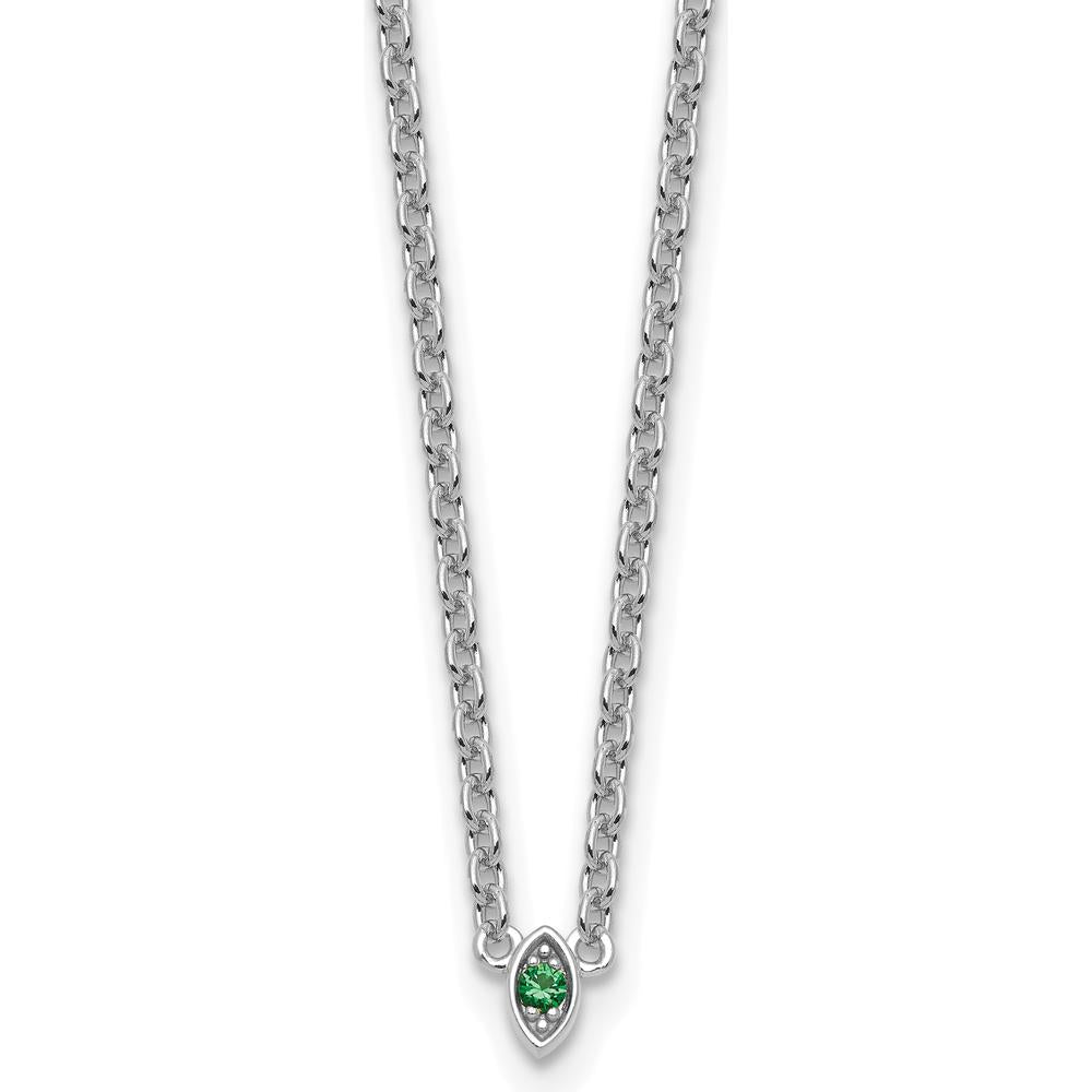 14K Yellow Gold Birthstone Necklace with Cable Chain - 18" Length by Oro Pregiato