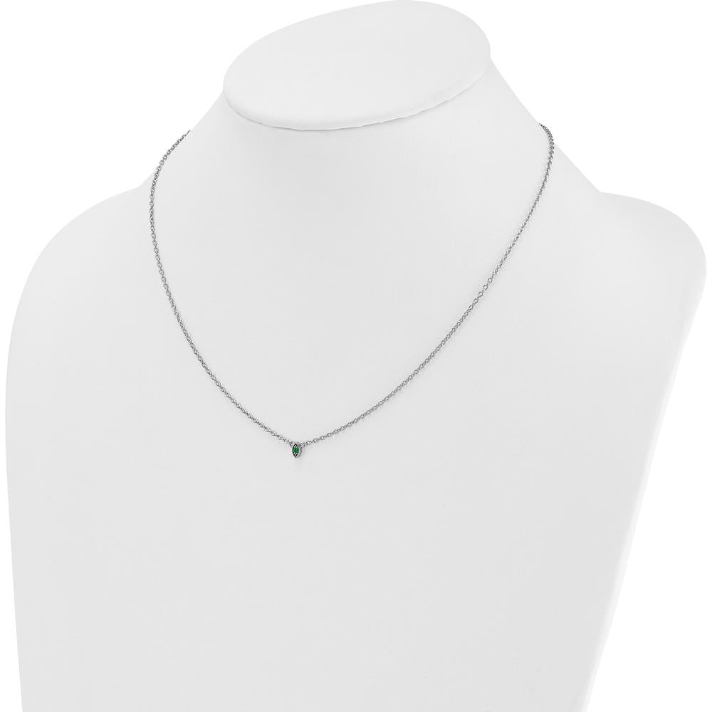 14K Yellow Gold Birthstone Necklace with Cable Chain - 18" Length by Oro Pregiato