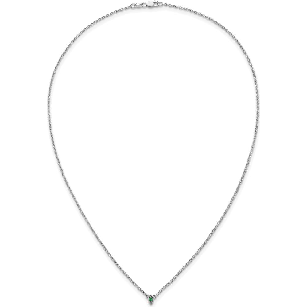 14K Yellow Gold Birthstone Necklace with Cable Chain - 18" Length by Oro Pregiato