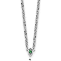 14K Yellow Gold Birthstone Necklace with Cable Chain - 18" Length by Oro Pregiato