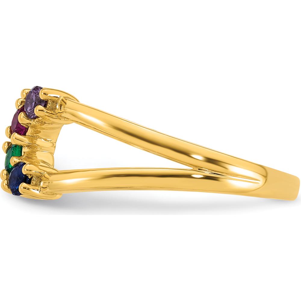 14K Yellow Gold Birthstone Wrap Ring with 4-Prong Set Gemstones - 2.00 Carat Total Gem Weight by Oro Pregiato