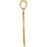 14K Yellow Gold Boston Town Scene Round Charm Pendant - 23.25mm by Oro Pregiato
