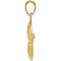 14K Yellow Gold Bowling Pins and Ball Charm - Solid Gold Polished Pendant by Oro Pregiato