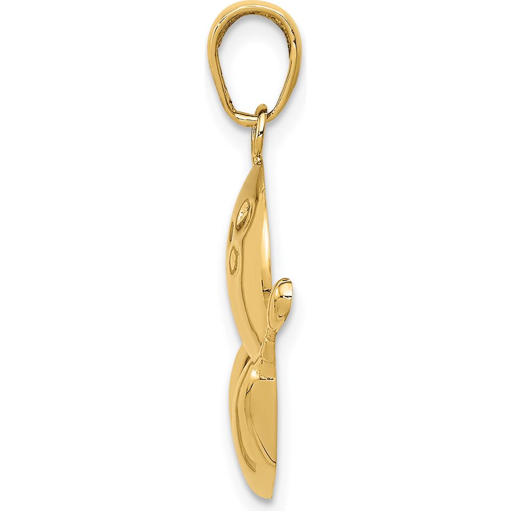 14K Yellow Gold Bowling Pins and Ball Charm - Solid Gold Polished Pendant by Oro Pregiato