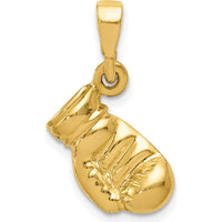 14K Yellow Gold Boxing Glove Pendant - Strength and Resilience Charm by Oro Pregiato
