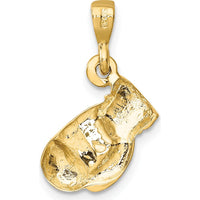 14K Yellow Gold Boxing Glove Pendant - Strength and Resilience Charm by Oro Pregiato