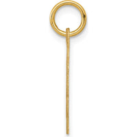 14K Yellow Gold Boy Head Engravable Scalloped Disc Charm - 0.018 Gauge, Polished Finish by Oro Pregiato