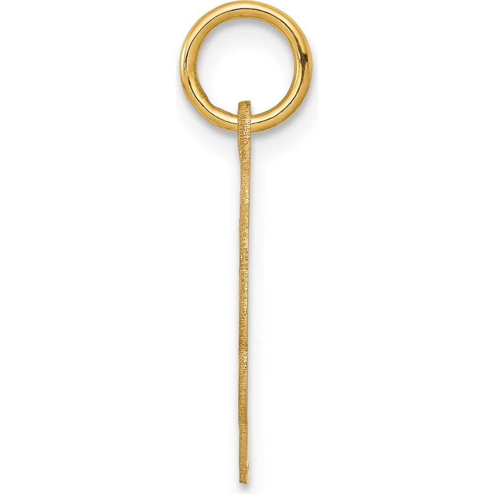 14K Yellow Gold Boy Head Engravable Scalloped Disc Charm - 0.018 Gauge, Polished Finish by Oro Pregiato