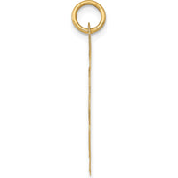 14K Yellow Gold Boy Head Engravable Scalloped Disc Charm - 22mm by Oro Pregiato
