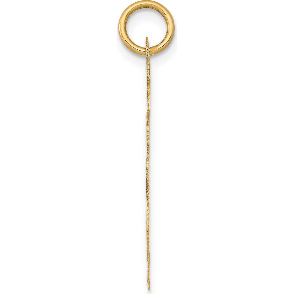 14K Yellow Gold Boy Head Engravable Scalloped Disc Charm - 22mm by Oro Pregiato