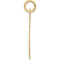14K Yellow Gold Boy Head Engravable Scalloped Disc Pendant - Personalized Charm by Oro Pregiato