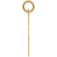 14K Yellow Gold Boy Profile Engravable Scalloped Disc Pendant Charm - Polished Finish by Oro Pregiato