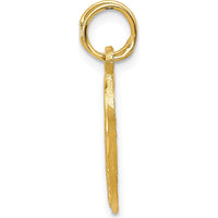 14K Yellow Gold Break-Apart Heart Charm with "MY LOVE TO YOU I GIVE MY HEART" Engraving by Oro Pregiato
