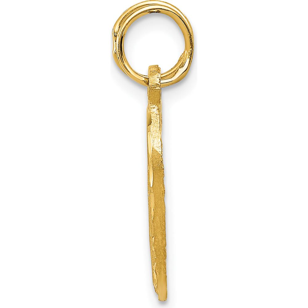 14K Yellow Gold Break-Apart Heart Charm with "MY LOVE TO YOU I GIVE MY HEART" Engraving by Oro Pregiato